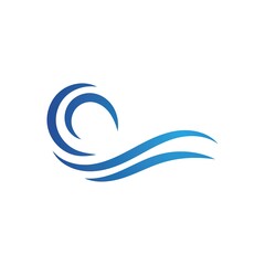 Water wave icon vector