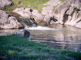 waterfall in the mountains