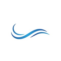 Water wave icon vector