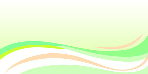 Green Yellow abstract curve pattern background with copy space, Wave Abstract Background. For Design Flyer, Banner, Landing Page. Vector Illustration with Color Gradient