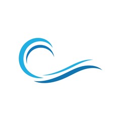 Water wave icon vector
