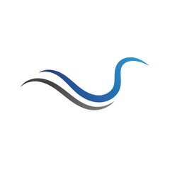 Water wave icon vector