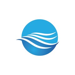 Water wave icon vector