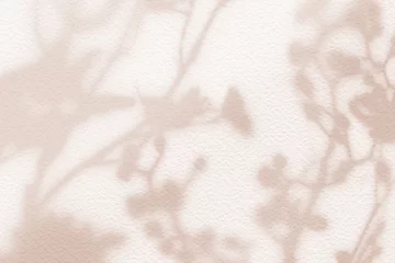 Fototapete Badezimmer Flower shadows on light brown and cream color wall.  © Koy
