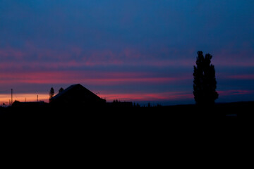 Fototapeta premium 夕日のシルエット