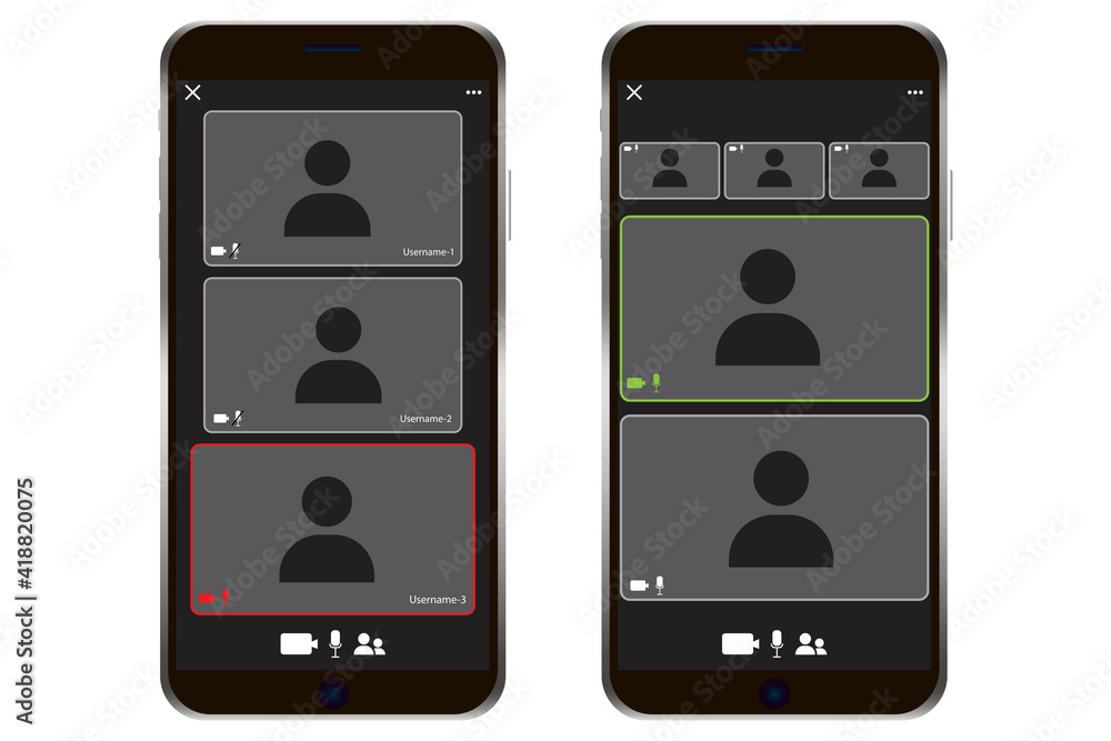 Poster mockup for mobile device design. smartphone screen. zoom phone. technology background. stock image. 