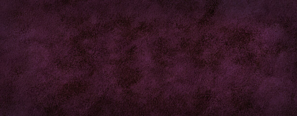 Dark burgundy narrow art background. Acrylic paint with smooth spots of purple, eggplant color....