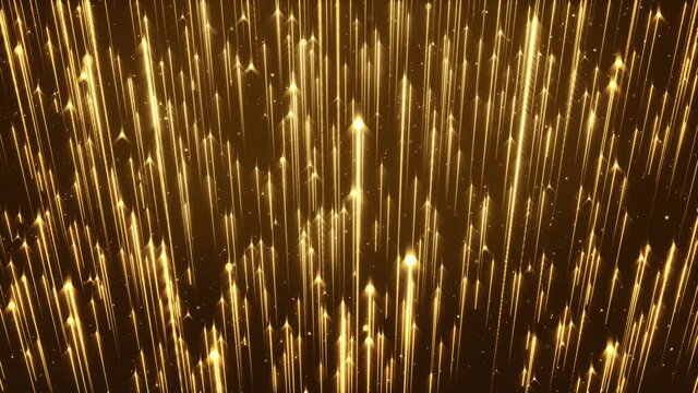 4K Loop Particles gold event awards trailer titles cinematic concert stage background. corporate, award videos, event videos, video presentation, motion graphics project , slideshow, logo, titles.
