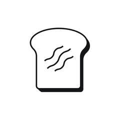 Toast bread icon design. vector illustration
