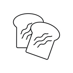 Toast bread icon design. vector illustration