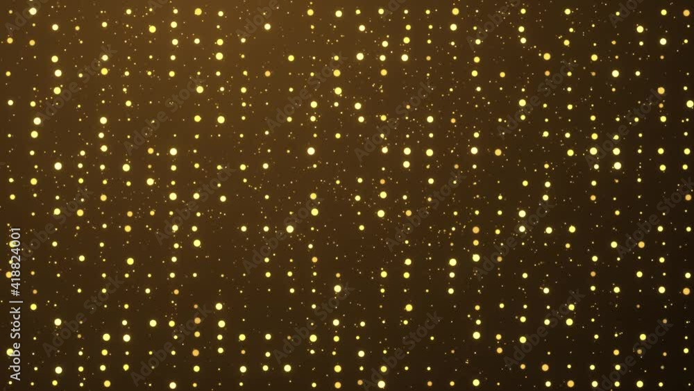 Poster gold star particles with starglow sparkling or shimmering light effect line loop background. for eve
