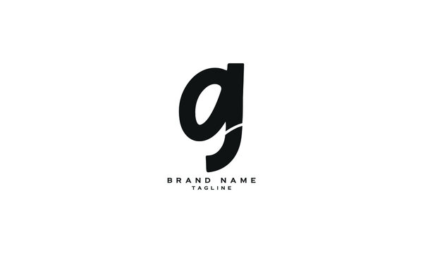 AGJ, AJ, GJ, Abstract initial monogram letter alphabet logo design