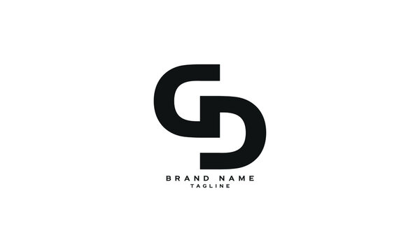 GDS, GD, DG, Abstract initial monogram letter alphabet logo design