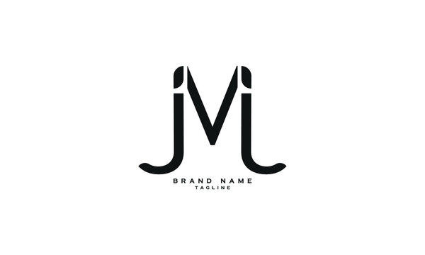 JVJ, JMJ, MV, Abstract initial monogram letter alphabet logo design