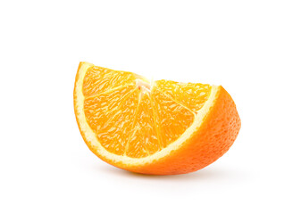 Close-up Orange slices isolated on white background. Clipping path