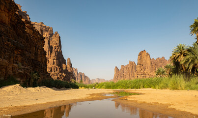 Wadi Al Disah valley views in Tabuk region of western Saudi Arabia