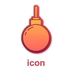 Obraz premium Gold Lamp hanging icon isolated on white background. Ceiling lamp light bulb. Vector.