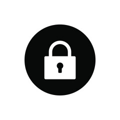 vector padlock icon with black color