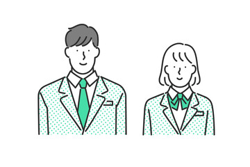 男子学生と女子学生のイラスト素材