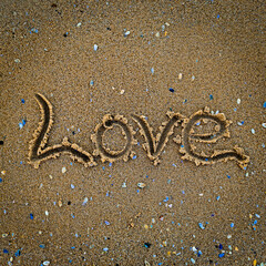 love written in the sand