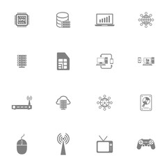 technology icon set vector sign symbol
