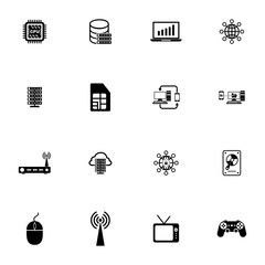 technology icon set vector sign symbol