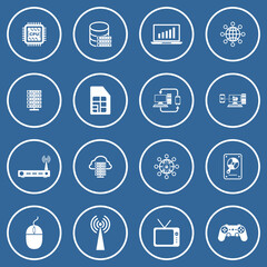 technology icon set vector sign symbol