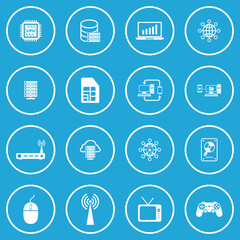 technology icon set vector sign symbol