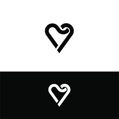 love logo design monogram vector heart icon icon template