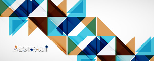 Set of vector triangle geometric backgrounds. Vector illustration for covers, banners, flyers and posters and other designs