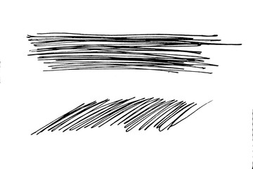 Scribble Smears Hand Drawn in Pen.