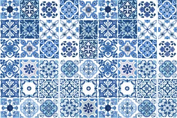 Wallpaper murals Portugal ceramic tiles Colorful vintage ceramic tiles wall decoration.Turkish ceramic tiles wall background