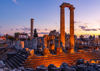 Temple of Apollo in Didyma antique city. Anatolia. Turkey