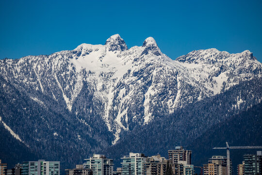 The Lions and North Shore Mountains - Vancouver Canada