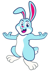 rabbit bunny mascot cartoon in vector