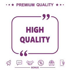 High quality word icon. Text inside quote symbol