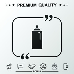 Ketchup sign. With quote symbol