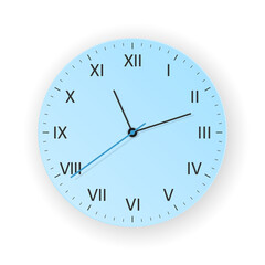 vector simple blue real clock