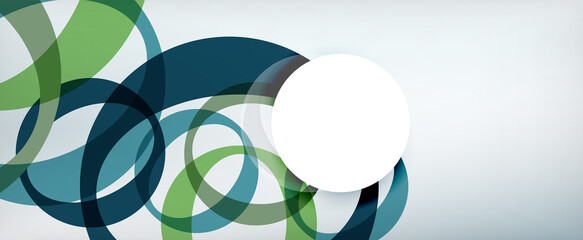 Ring geometric shapes, o letter repetition wallpaper. Abstract background for business or technology presentations, internet posters or web brochure covers