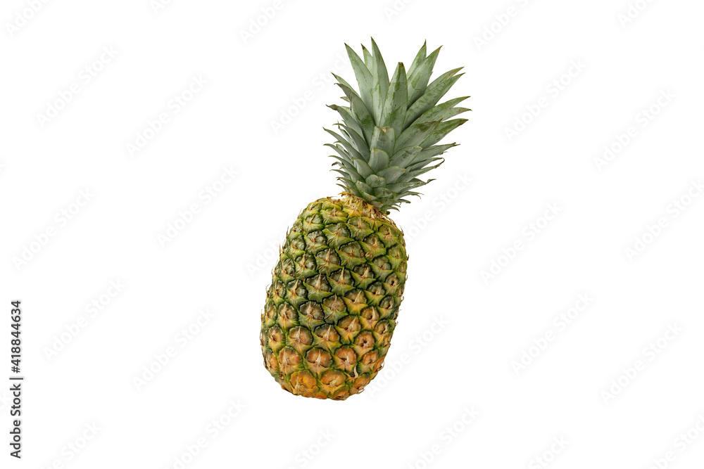 Wall mural ripe pineapple isolated on white - Wall murals