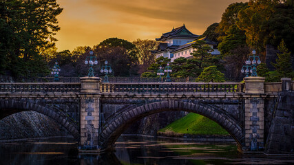 Tokyo Imperial Palace, the primary residence of the Emperor of Japan, is a large park-like area located in the Chiyoda ward of Tokyo