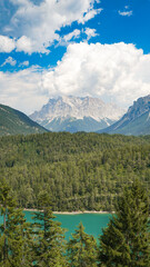 lake and mountains