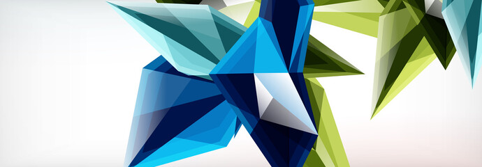 Vector 3d triangles and pyramids abstract background for business or technology presentations, internet posters or web brochure covers