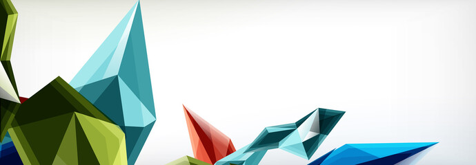 Vector 3d triangles and pyramids abstract background for business or technology presentations, internet posters or web brochure covers