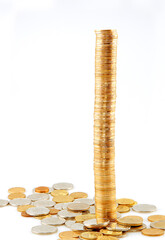 Superhigh stack of coins