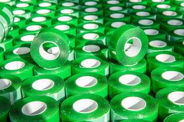 Double sided adhesive mounting tape. A roll of industrial construction bonding sticky tape for...