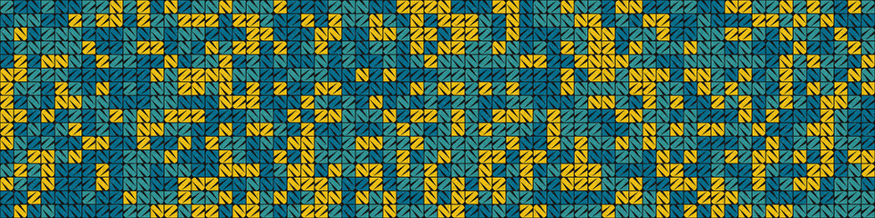 Naklejka na ściany i meble Abstract Geometric Pattern generative computational art illustration