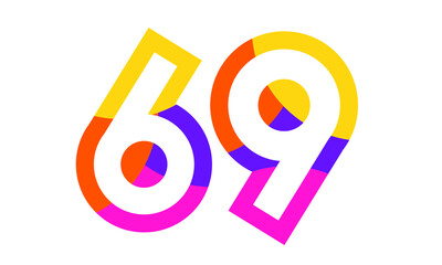 69 Colorful Fun Modern Flat Number