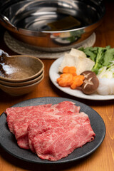 牛肉のしゃぶしゃぶ鍋