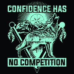 Wolf Motivational T-Shirt Design